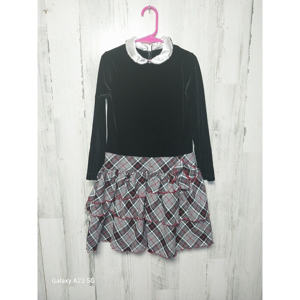 The Children's Place Girls Size 5 Black Velvet Party Dress